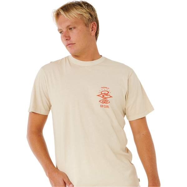 2026 Rip Curl Herre Search Icon Tee 0X9MTE - Vintage White